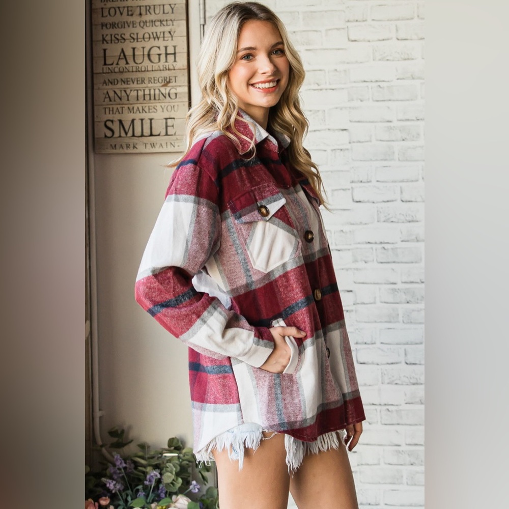 Plaid button down